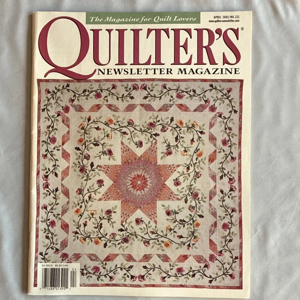 Quilter's Newsletter Magazine 2000-2001 Illustrated Quilting & Crafts Lot